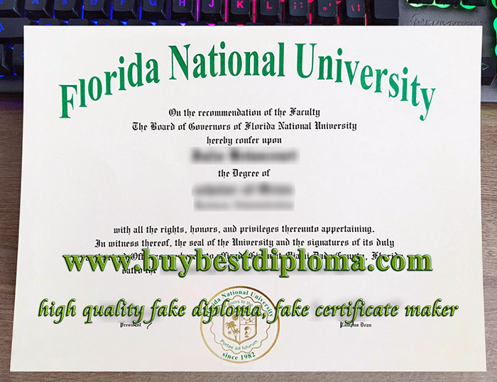 Florida National University diploma, Florida National University degree,