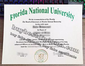 Florida National University diploma, fake FNU certificate, Florida National University degree,