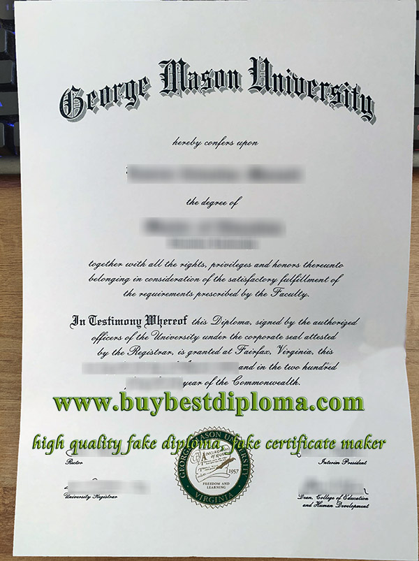 George Mason University diploma, fake GMU degree, buy George Mason University  certificate,