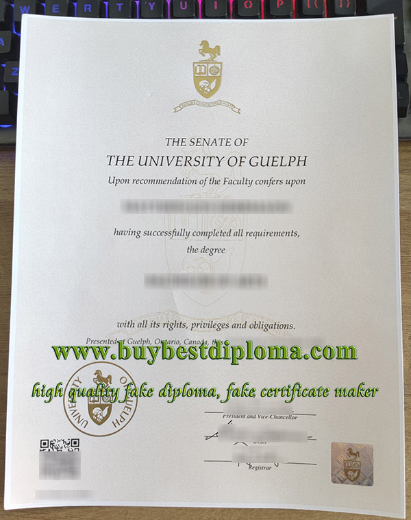 University of Guelph diploma, University of Guelph degree, University of Guelph certificate,