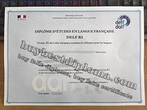 DELF B2 diplome, DELF B2 certification, fake DELF certificate,