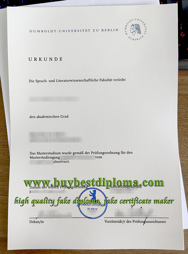 Humboldt-Universität zu Berlin urkunde, Humboldt University of Berlin diploma, fake HU Berlin diploma,