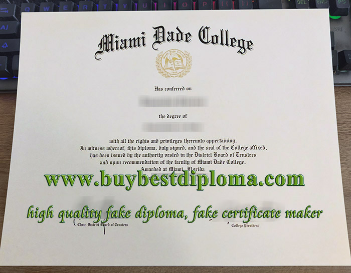 Miami Dade College diploma, Miami Dade College degree, fake Miami Dade College certificate,