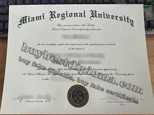 Miami Regional University diploma, Miami Regional University degree, fake Miami Regional University certificate,