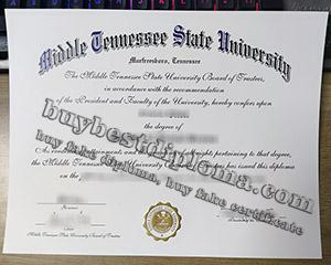 Middle Tennessee State University diploma, fake MTSU diploma, Middle Tennessee State University certificate,