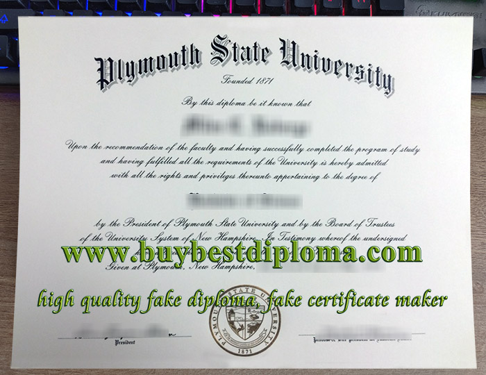 Plymouth State University diploma, Plymouth State University degree, fake PSU certificate,