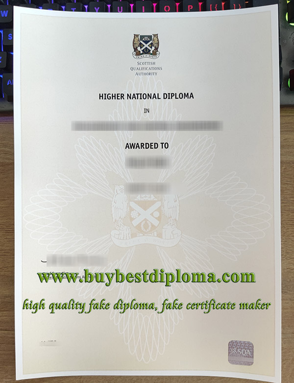 Scotland Higher National Diploma, fake SQA certificate, fake HND certificate,