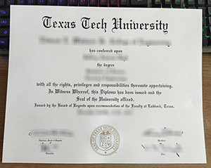 Texas Tech University diploma, Texas Tech University degree, fake Texas Tech University certificate, 克萨斯理工大学文凭,