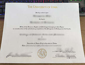 University of Iowa diploma, University of Iowa degree, University of Iowa certificate, 爱荷华大学证书,