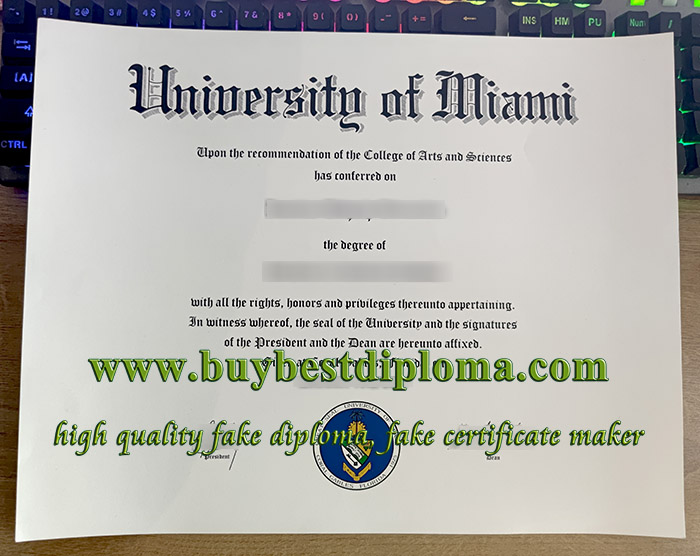 University of Miami diploma, University of Miami degree, fake University of Miami certificate,