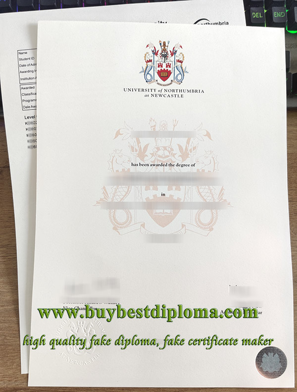Northumbria University degree, Northumbria University certificate,