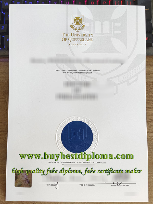 University of Queensland degree, UQ certificate,