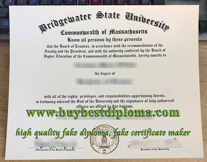 Bridgewater State University diploma, Bridgewater State University degree, Bridgewater State University certificate, 布里奇沃特州立大学证书,