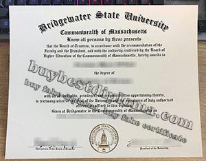 Bridgewater State University diploma, Bridgewater State University degree, Bridgewater State University certificate, 布里奇沃特州立大学证书,