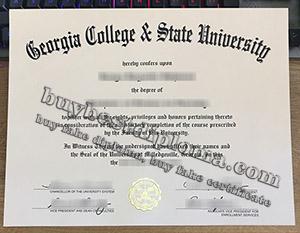 Georgia College & State University diploma, Georgia College & State University certificate, fake Georgia College degree,