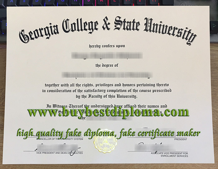 Georgia College & State University diploma, Georgia College & State University certificate, fake Georgia College degree,