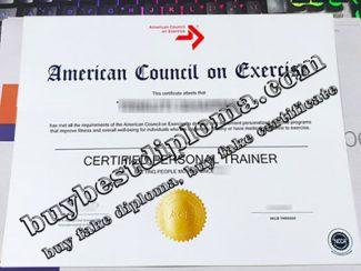 fake Personal Trainer Certification, ACE certificate, ACE CPT certificate,