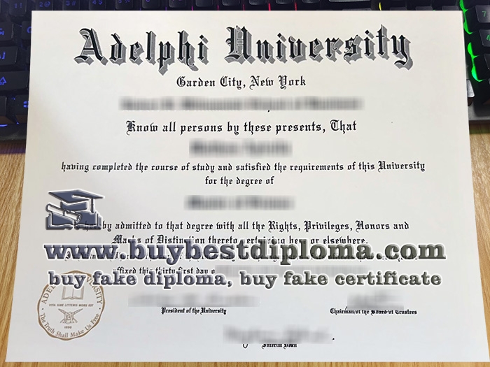 Adelphi University fake diploma, Adelphi University certificate,