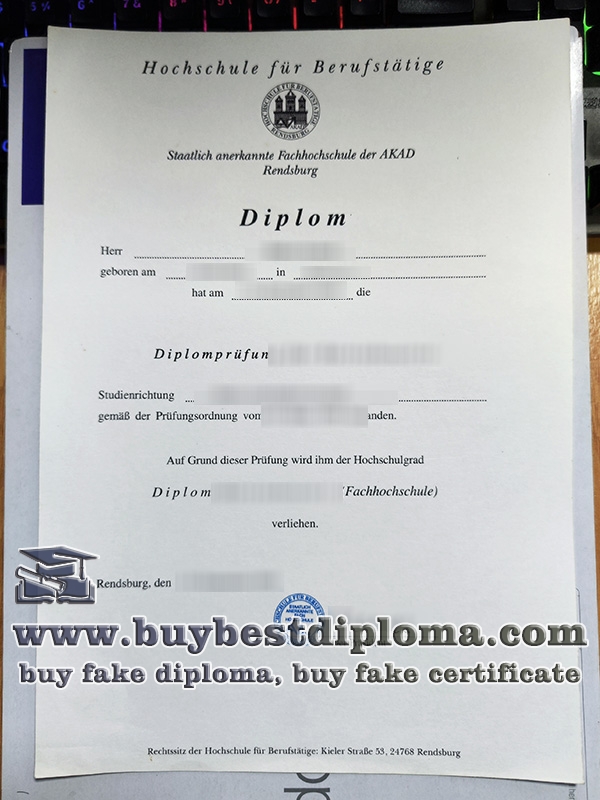 FH AKAD Rendsburg diplom, Akad University diploma,