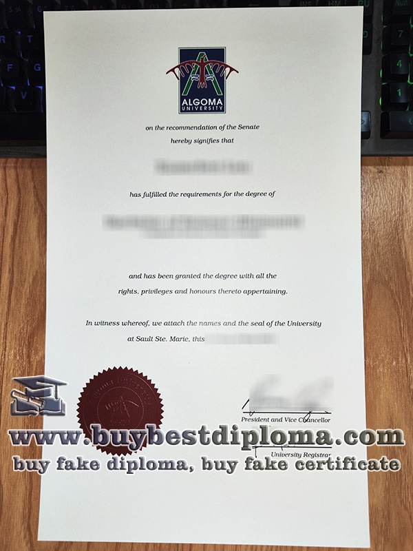 Algoma University diploma, Algoma University degree,