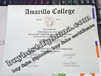 Amarillo College diploma, Amarillo College certificate,