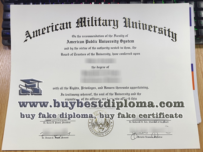 American Military University diploma, fake American Military University certificate,
