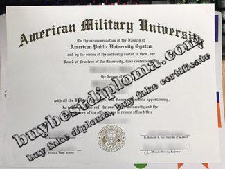 American Military University diploma, American Military University certificate,