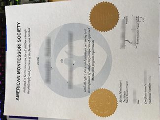American Montessori Society diploma, American Montessori Society certificate,