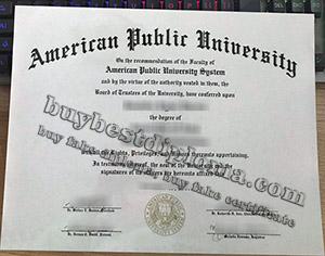 American Public University diploma, American Public University degree, American Public University certificate,