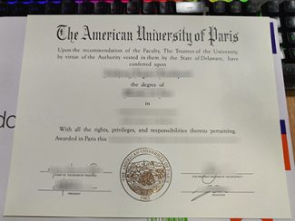 American University of Paris diploma, American University of Paris certificate,