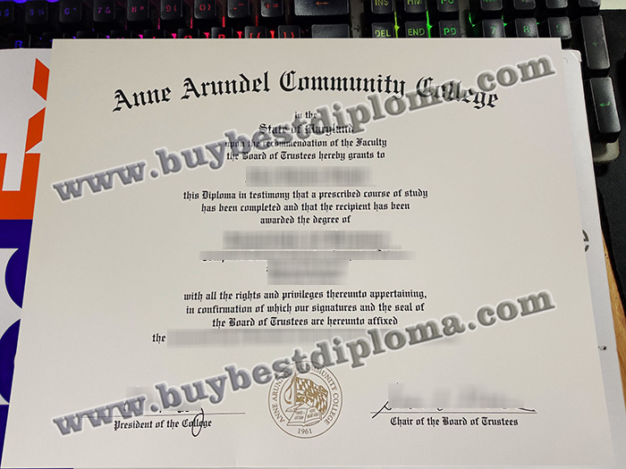 Anne Arundel Community College diploma, Anne Arundel Community College certificate,