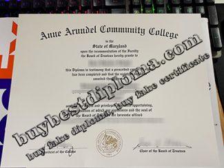 Anne Arundel Community College diploma, Anne Arundel Community College certificate,