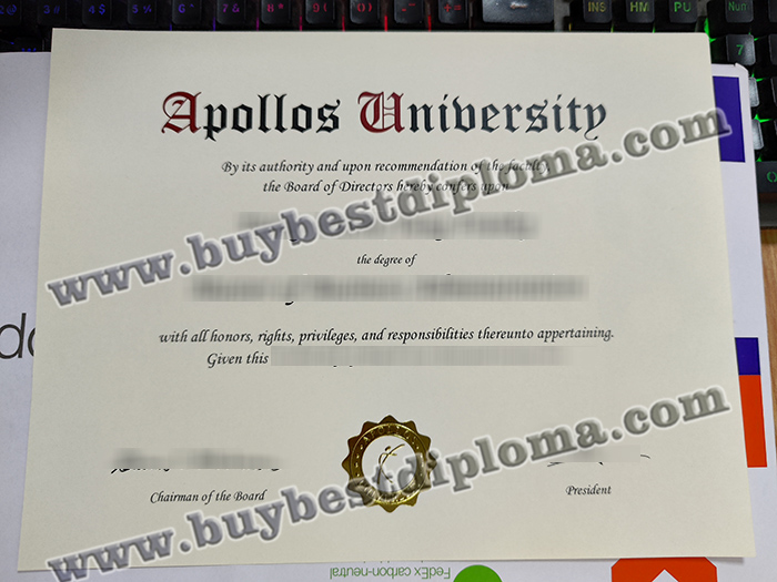 Apollos University diploma, Apollos University degree,