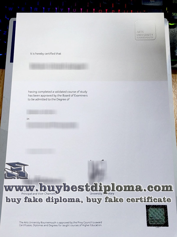 Arts University Bournemouth degree, Arts University Bournemouth diploma,