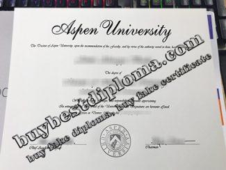 fake Aspen University diploma,