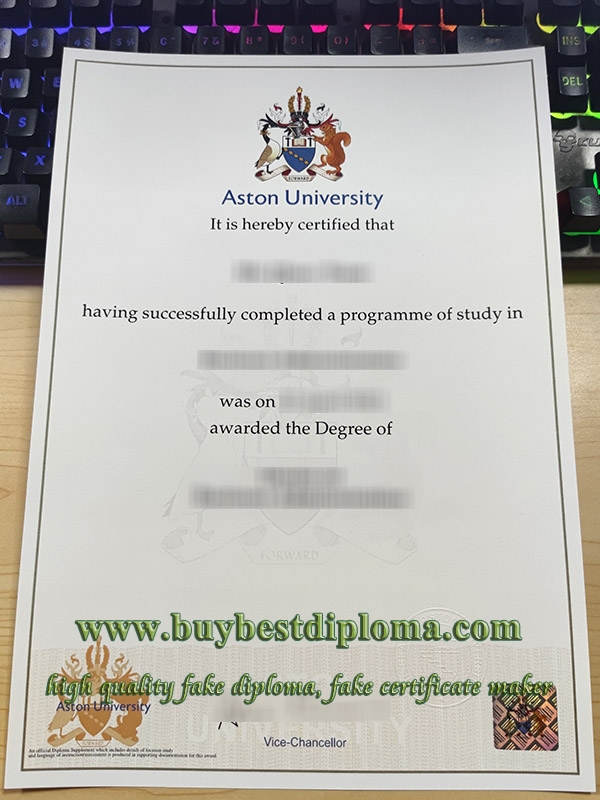 buy fake Aston University diploma