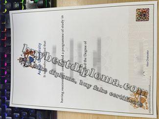 fake Aston University diploma