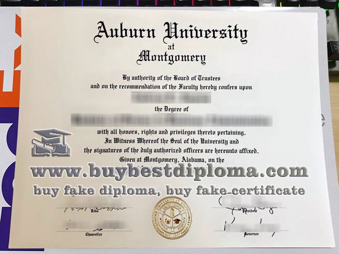 Auburn University at Montgomery diploma, fake Auburn University degree,