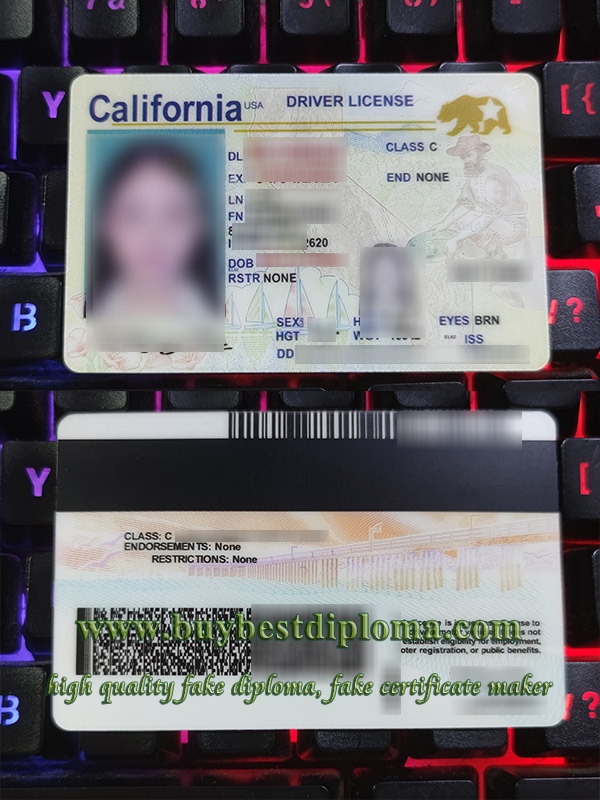 California driver license, California driver licence, fake California driving licence, fake US driver license,