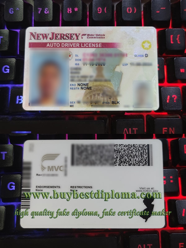 New Jersey driver license,