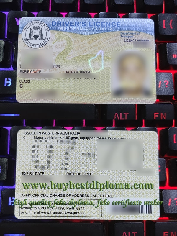 western Australia driver's licence, western Australia driver licence, fake western Australia driving license,