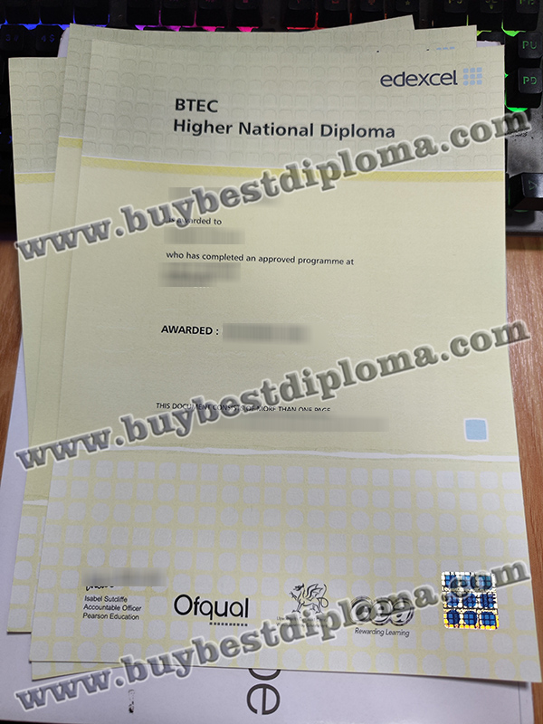 BTEC Higher National diploma, BTEC HND diploma,