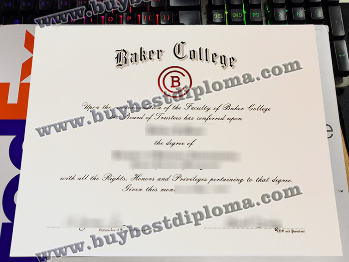 Baker College diploma, Baker College certificate,