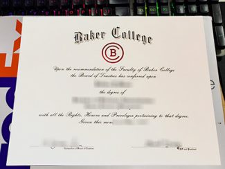 Baker College diploma, Baker College certificate,