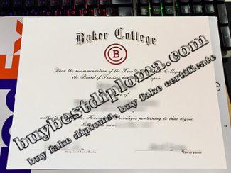 Baker College diploma, Baker College certificate,