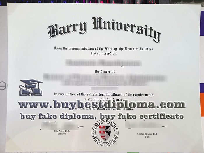 Barry University degree, fake Barry University diploma,
