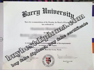 Barry University degree, fake Barry University diploma,