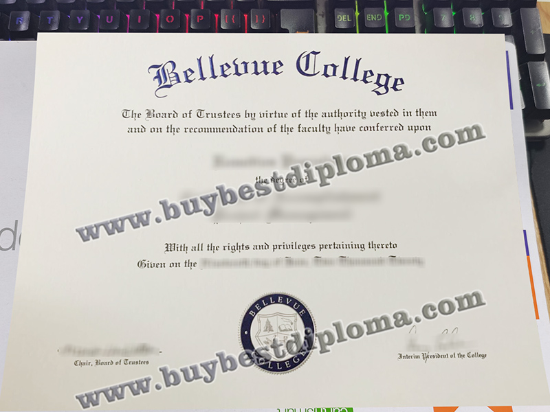 Bellevue College diploma, Bellevue College certificate,