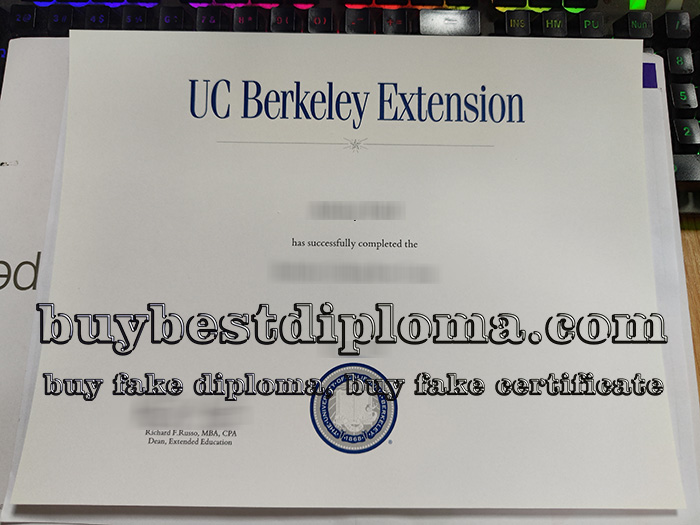 UC Berkeley Extension certificate, UC Berkeley diploma,