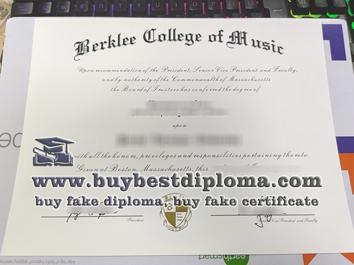 Berklee College of Music diploma, Berklee College of Music degree,